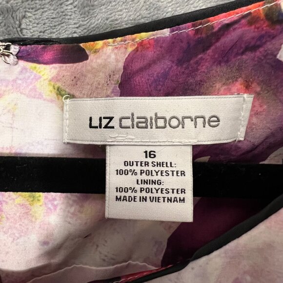 Women's Size 16 Liz Claiborne Floral Floral Fit-and-Flare A-Line Dress - Picture 6 of 16